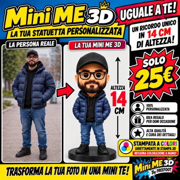 MiniMe 3D – La tua statuetta personalizzata